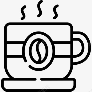 意式浓缩咖啡123号咖啡厅直线式图标图标