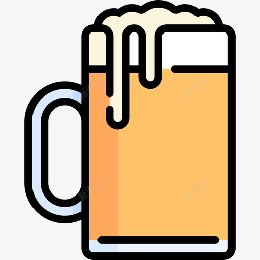 啤酒杯德国14线性颜色图标svg_新图网 https://ixintu.com 啤酒杯 德国 线性 颜色