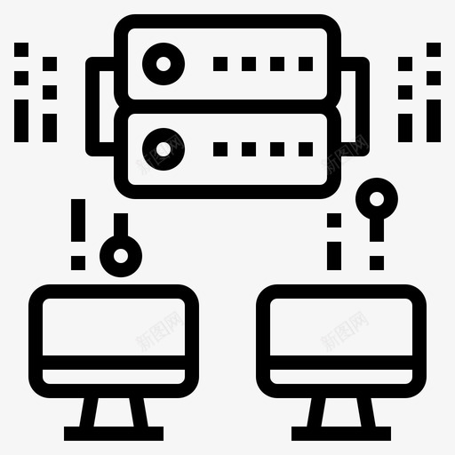 数据库大数据62线性图标svg_新图网 https://ixintu.com 大数据62 数据库 线性