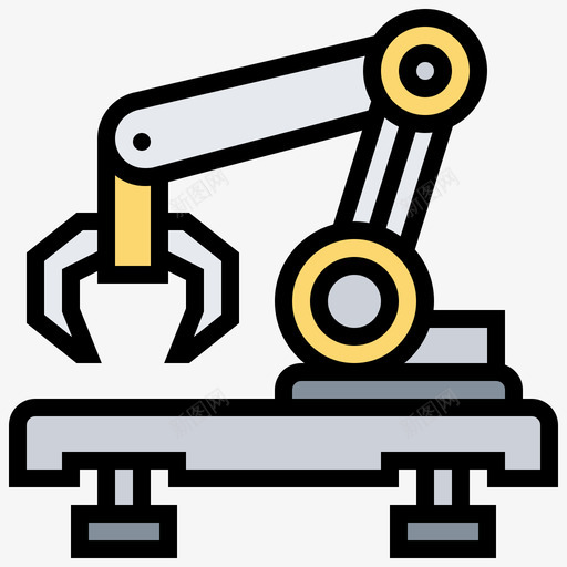 机械臂工业过程23线性颜色图标svg_新图网 https://ixintu.com 工业 机械 线性 过程 颜色