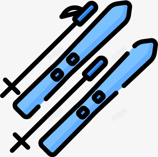 滑雪活跃的生活方式28线性颜色图标svg_新图网 https://ixintu.com 活跃 滑雪 生活方式 线性 颜色