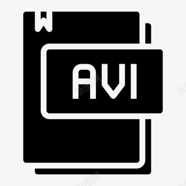 Avi文件类型17填充图标图标