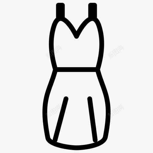 上衣布料连衣裙图标svg_新图网 https://ixintu.com 上衣 布料 时尚加粗线条集128 格拉茨 连衣裙