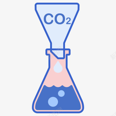 二氧化碳cbd油2线性颜色图标图标