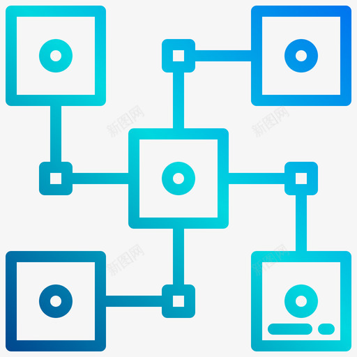分布式区块链51线性梯度图标svg_新图网 https://ixintu.com 分布式 区块 梯度 线性