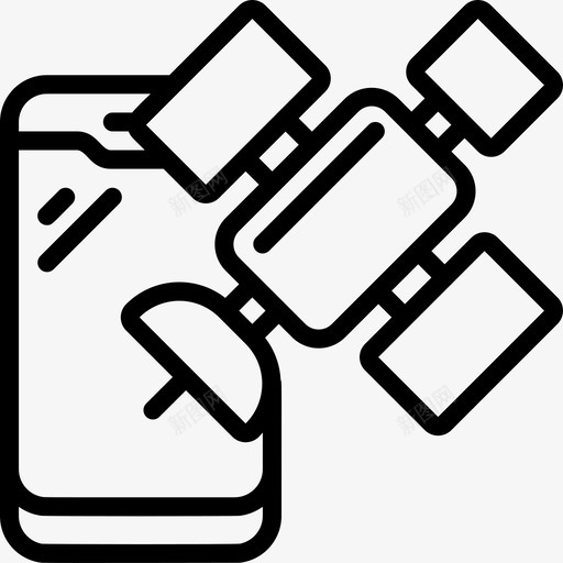 卫星物联网58线性图标svg_新图网 https://ixintu.com 卫星 线性 联网
