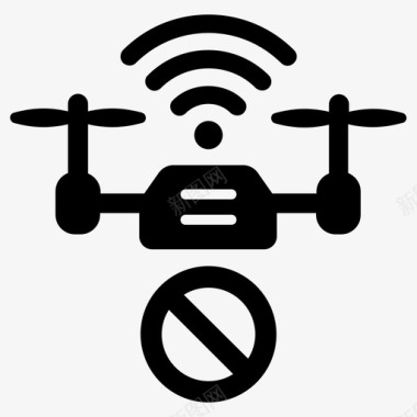 无人机无人机禁止不允许图标图标