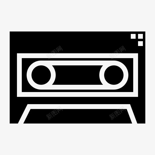 卡带音乐83实心图标svg_新图网 https://ixintu.com 卡带 实心 音乐