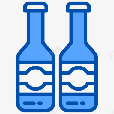啤酒雷鬼音乐2蓝色图标图标