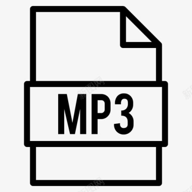 mp3文件文档扩展名图标图标