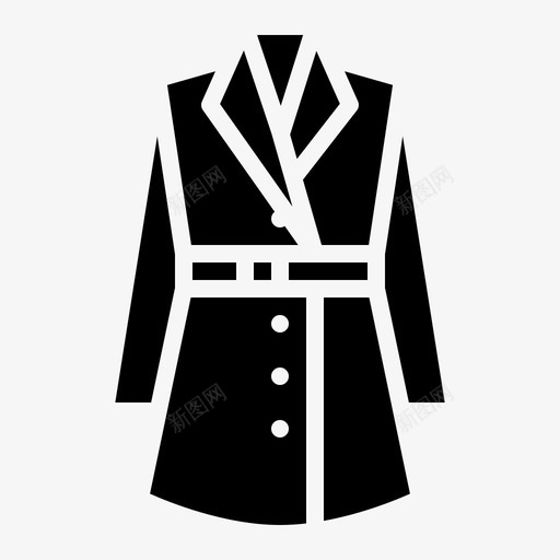 外套女时尚2字形图标svg_新图网 https://ixintu.com 外套 字形 时尚