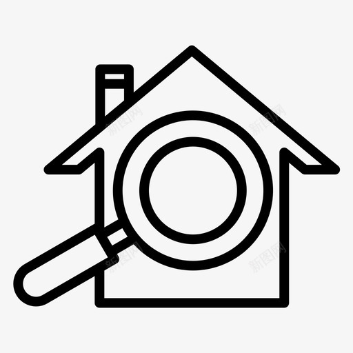 housefindinghome图标svg_新图网 https://ixintu.com finding home house search 常规 集合