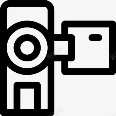 摄像机音频和视频12线性图标图标