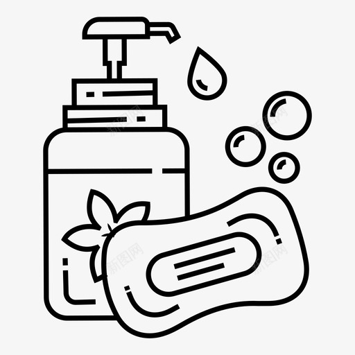 液体肥皂清洁手图标svg_新图网 https://ixintu.com 浴室 液体 清洁 肥皂