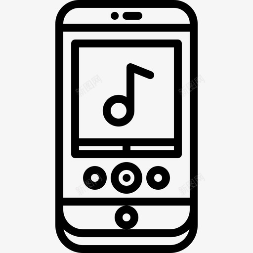 音乐播放器电话32线性图标svg_新图网 https://ixintu.com 播放器 电话 线性 音乐