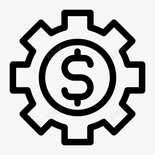 齿轮生意经济工作图标svg_新图网 https://ixintu.com 工作 生意 管理 经济 金融 齿轮