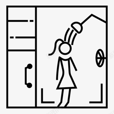 卫生间浴室女士浴室图标图标