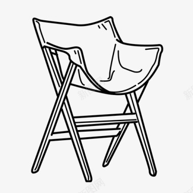 野营椅折叠椅户外图标图标