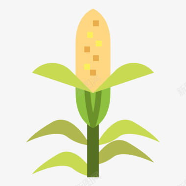 玉米4号树平坦图标图标