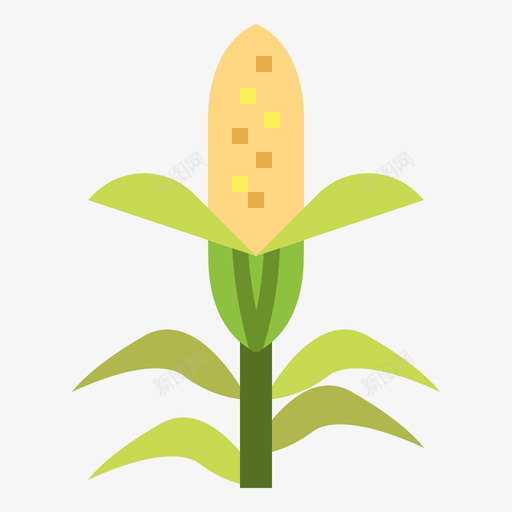 玉米4号树平坦图标svg_新图网 https://ixintu.com 4号树 平坦 玉米