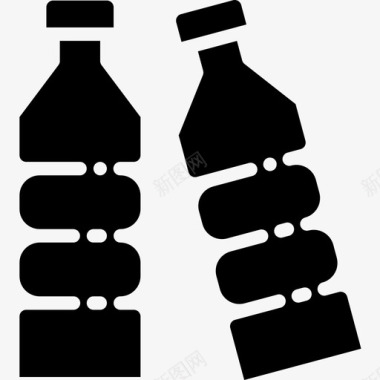 塑料瓶污染11填充图标图标