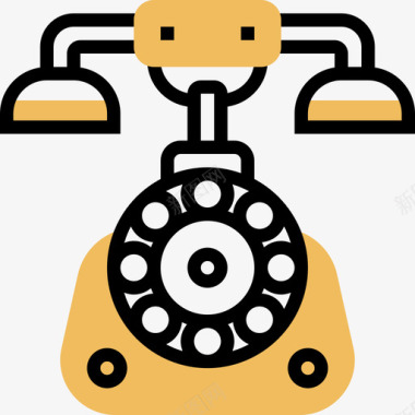 电话复古装饰21黄影图标图标