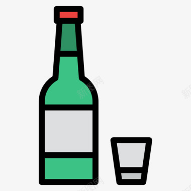 烧酒饮料49原色图标图标