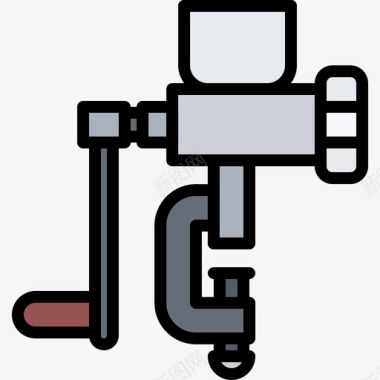 绞肉机厨房100彩色图标图标