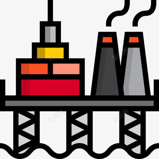 油平台污染13线颜色图标svg_新图网 https://ixintu.com 平台 污染 颜色