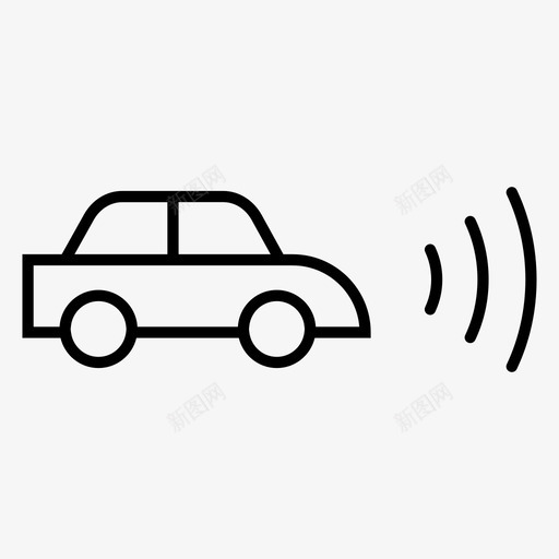 汽车警报通知图标svg_新图网 https://ixintu.com 安全 汽车 汽车购物 警告 警报 通知