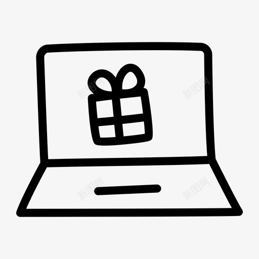 数字礼物生日笔记本电脑图标svg_新图网 https://ixintu.com 数字礼物 派对抽签薄 生日 礼物 笔记本电脑