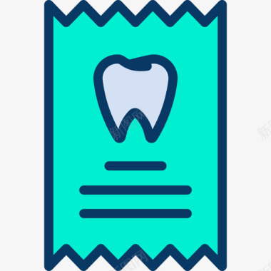 比尔牙科17线状颜色图标图标