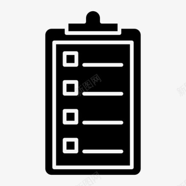 报告检查表剪贴板图标图标