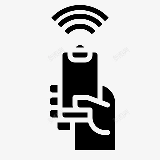 Wifi智能手机32固态图标svg_新图网 https://ixintu.com Wifi 固态 手机 智能