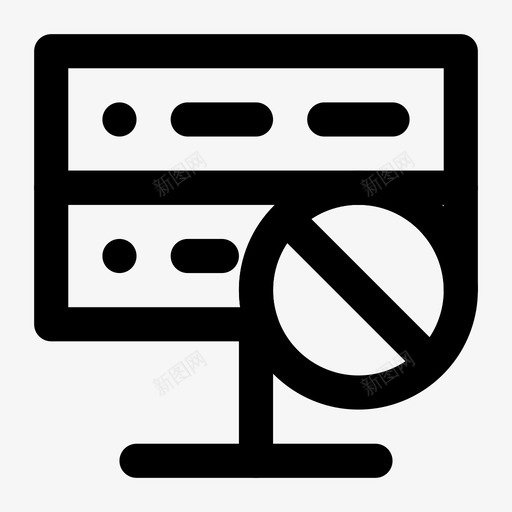 拒绝禁用互联网图标svg_新图网 https://ixintu.com 互联网 拒绝 材料 禁用 粗体 线集 网络