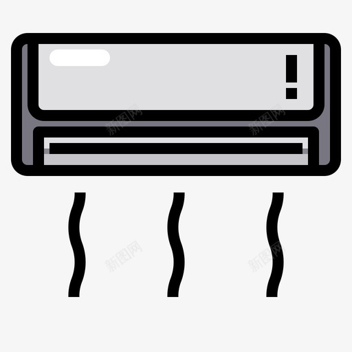 空调夏季115线性颜色图标svg_新图网 https://ixintu.com 夏季 空调 线性 颜色