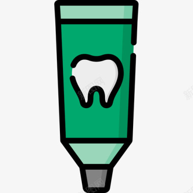 医疗保健牙医47线性颜色图标图标
