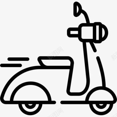 摩托车食品配送43直线式图标图标