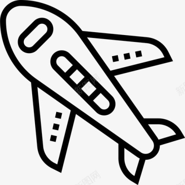 飞机运输工具3直线型图标图标