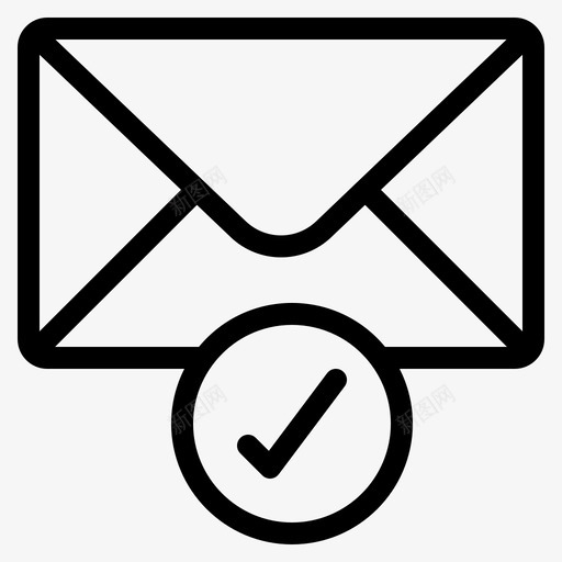 邮件已发送验证图标svg_新图网 https://ixintu.com 发送 多媒体 收集 邮件 验证
