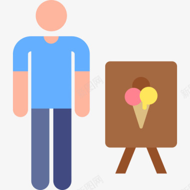 冰淇淋冰淇淋店23彩色图标图标
