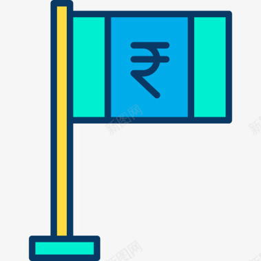 旗子商务356线颜色图标图标