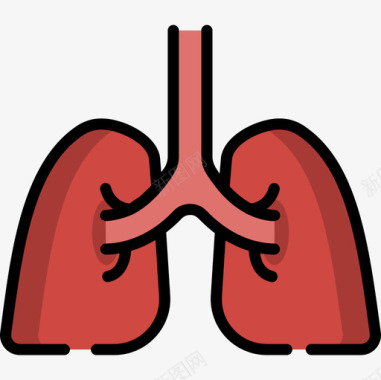 肺医学148线色图标图标