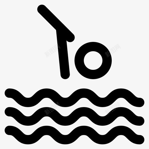 小心跳跃活动运动员图标svg_新图网 https://ixintu.com 小心 活动 游泳 跳跃 运动员