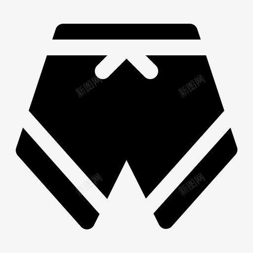 短裤篮球服装图标svg_新图网 https://ixintu.com 实心 时尚 服装 短裤 篮球 裤子