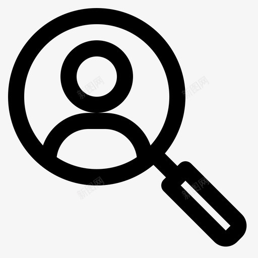 搜索查找放大图标svg_新图网 https://ixintu.com tanahcon商业一般黑白 搜索 放大 查找 网络