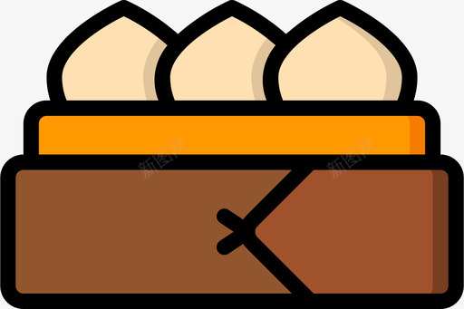 莫莫东方食品2线性颜色图标图标