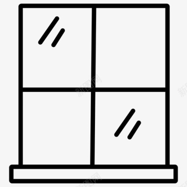 窗窗玻璃百叶窗图标图标