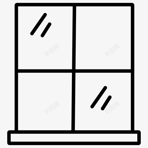 窗窗玻璃百叶窗图标svg_新图网 https://ixintu.com 家具 百叶窗 窗玻璃