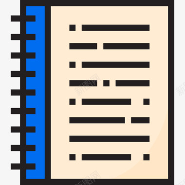 笔记本办公用品4线颜色图标图标